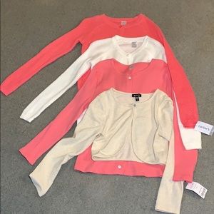 Lot of 4 girls cardigans